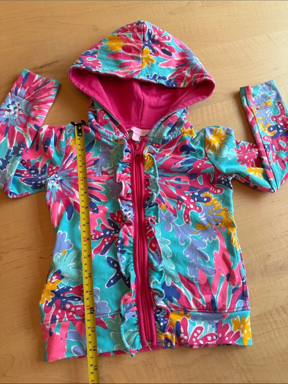 LILLY PULITZER Zip Front Hoodie Sweatshirt Jacket